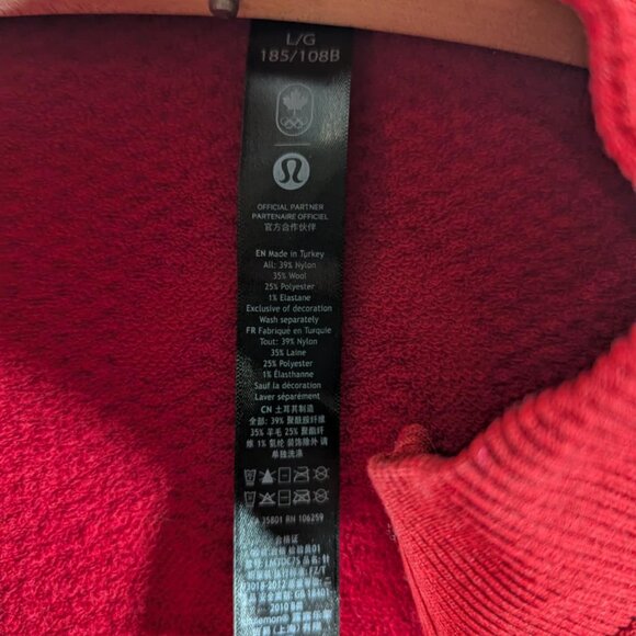 Rare Team Canada LuluLemon Olympics zip up sweater‎ Size Large Historic - Picture 14 of 15